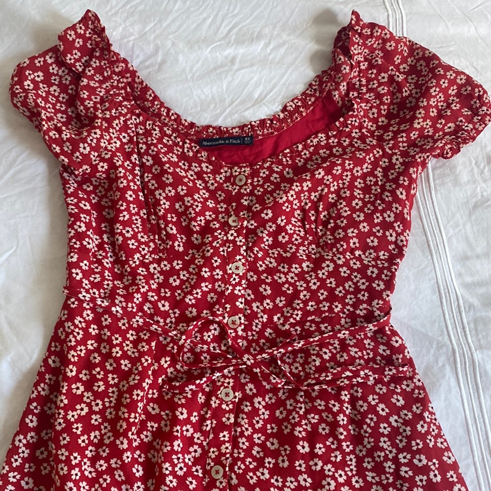 Abercrombie & Fitch Red Floral Mini Dress